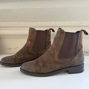 Thursday Boot Company Duchess Dark Olive Suede Ankle Boots 6.5